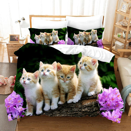 Lovely Animal Pet Cats Bedding Set Quilt Covers Without Filler