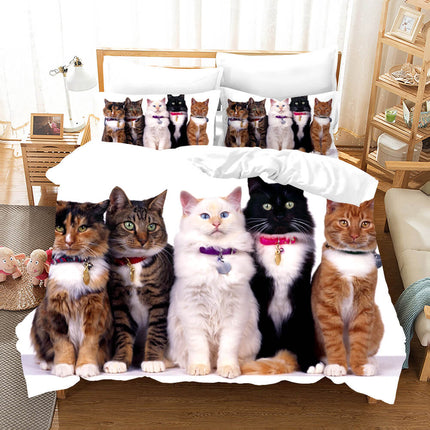 Lovely Animal Pet Cats Bedding Set Quilt Covers Without Filler