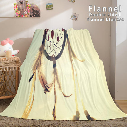 Magical Dream Catcher Flannel Fleece Reversible Sherpa Throw Blanket