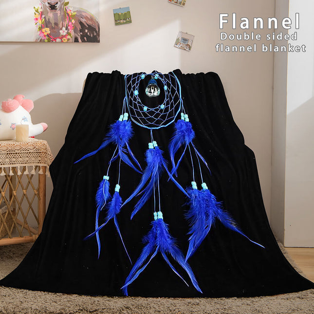 Magical Dream Catcher Flannel Fleece Reversible Sherpa Throw Blanket