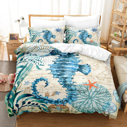 Marine Animal Bedding Set Quilt Cover Without Filler