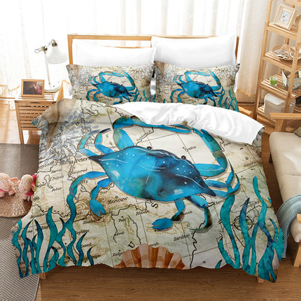 Marine Animal Bedding Set Quilt Cover Without Filler