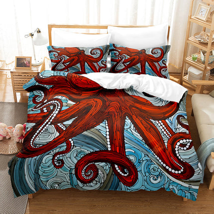 Marine Animal Bedding Set Quilt Cover Without Filler