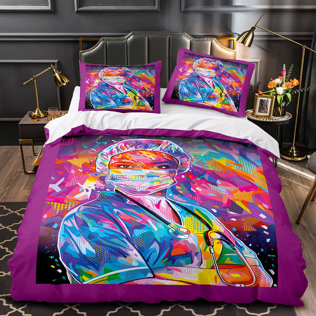 Pop Mask Print Bedding Set Quilt Duvet Covers