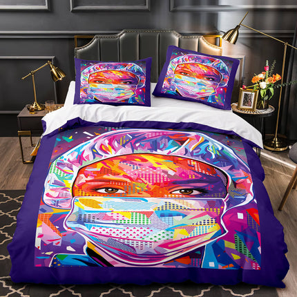 Pop Mask Print Bedding Set Quilt Duvet Covers