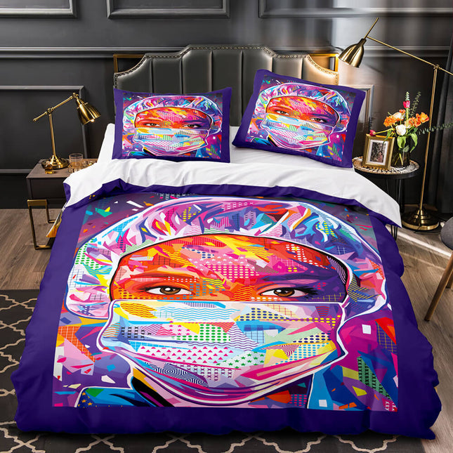 Pop Mask Print Bedding Set Quilt Duvet Covers