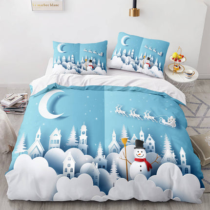 Merry Christmas Bedding Sets Kids Quilt Covers Room Decoration