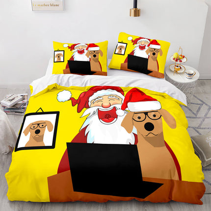 Merry Christmas Bedding Sets Kids Quilt Covers Room Decoration