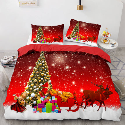 Merry Christmas Bedding Sets Kids Quilt Covers Room Decoration