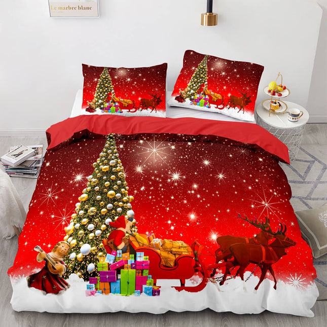 Merry Christmas Bedding Sets Kids Quilt Covers Room Decoration