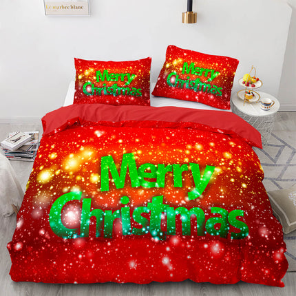 Merry Christmas Bedding Sets Kids Quilt Covers Room Decoration