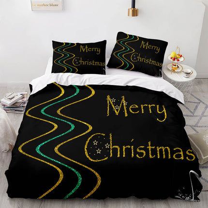 Merry Christmas Bedding Sets Kids Quilt Covers Room Decoration