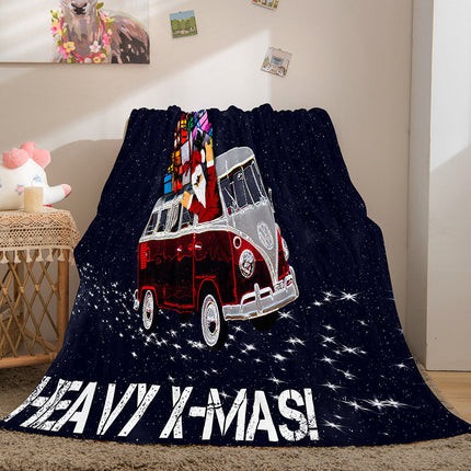 Merry Christmas Flannel Blanket Throw Blanket