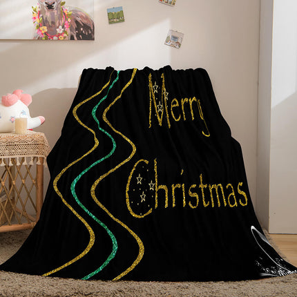 Merry Christmas Flannel Blanket Throw Blanket