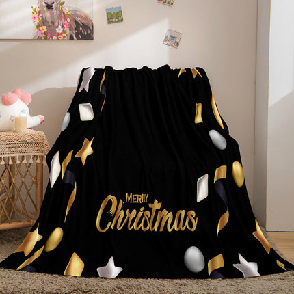 Merry Christmas Flannel Blanket Throw Blanket