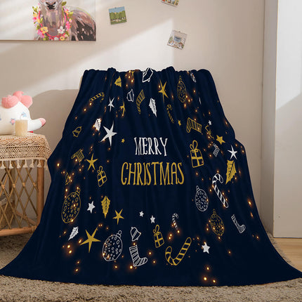 Merry Christmas Flannel Blanket Throw Blanket
