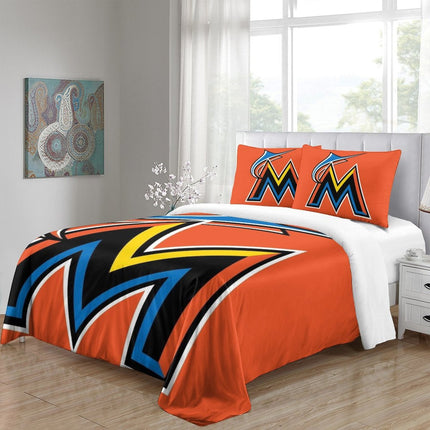 Miami Marlins Bedding Set Quilt Cover Without Filler