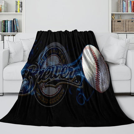 Milwaukee Brewers Blanket Flannel Throw Room Decoration