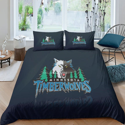 Minnesota Timberwolves Bedding Set Duvet Cover Without Filler