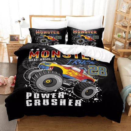 Monster Truck Bedding Set Pattern Quilt Cover Without Filler