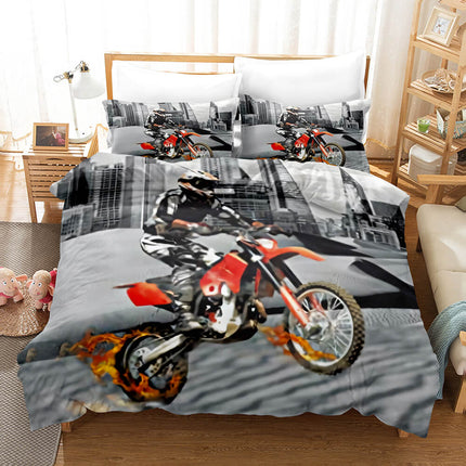 Motocross Dirt Bike Bedding Sets Quilt Covers Without Filler