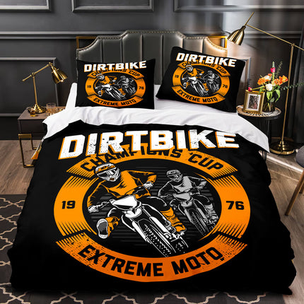 Motorcycles Pattern Bedding Set Quilt Cover Without Filler