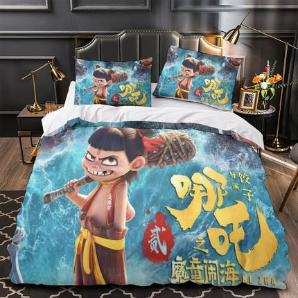 Movie Ne Zha 2 Bedding Set Quilt Cover Without Filler