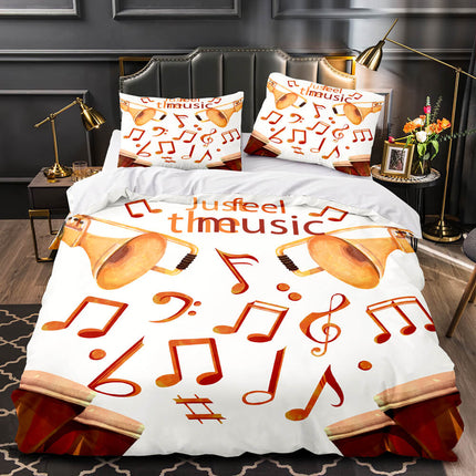 Music Print Bedding Set Quilt Duvet Covers Without Filler