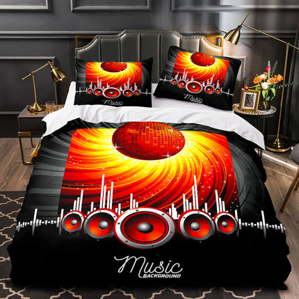 Music Print Bedding Set Quilt Duvet Covers Without Filler