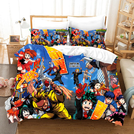 My Hero Academia Pattern Bedding Set Kids Quilt Covers
