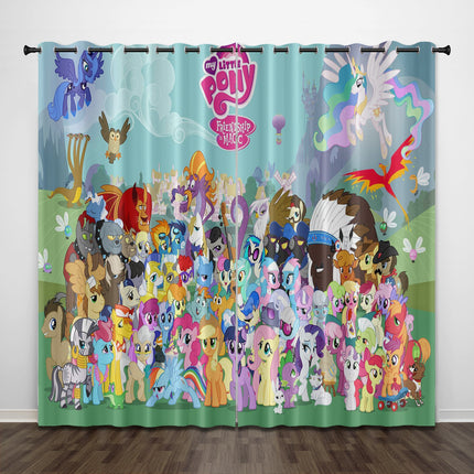 My Little Pony Curtains Pattern Blackout Window Drapes