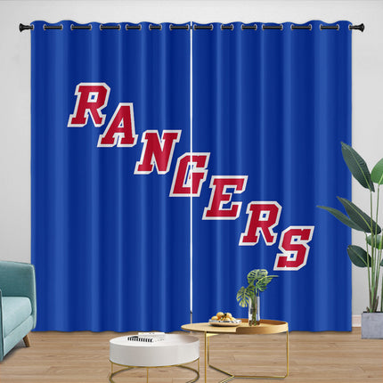 New York Rangers Curtains Blackout Window Drapes Room Decoration