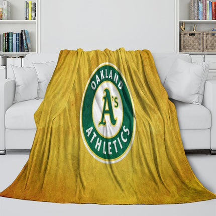Oakland Athletics Blanket Flannel Throw Room Decoration