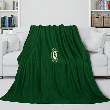 Oakland Athletics Blanket Flannel Throw Room Decoration