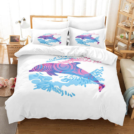 Ocean Dolphin Bedding Set Quilt Cover Without Filler