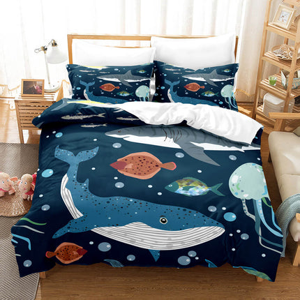 Ocean Dolphin Bedding Set Quilt Cover Without Filler