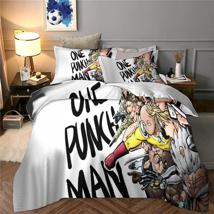 One-Punch Man Bedding Set Pattern Quilt Cover Without Filler