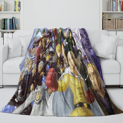 One-Punch Man Blanket Flannel Fleece Throw Room Decoration