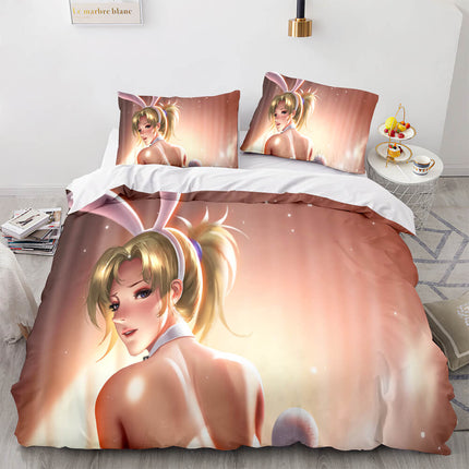 Overwatch Cosplay 3 Piece Bedding Sets Quilt Covers Without Filler