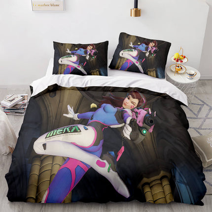 Overwatch Cosplay 3 Piece Bedding Sets Quilt Covers Without Filler