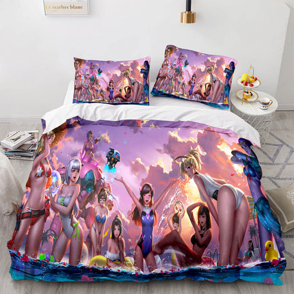 Overwatch Cosplay 3 Piece Bedding Sets Quilt Covers Without Filler
