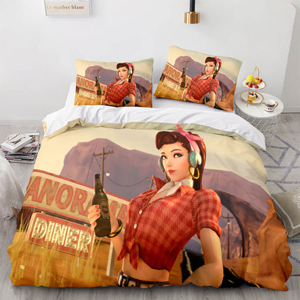 Overwatch Cosplay 3 Piece Bedding Sets Quilt Covers Without Filler