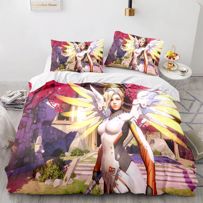 PS4 Overwatch Pattern Bedding Set Quilt Covers Room Decoration