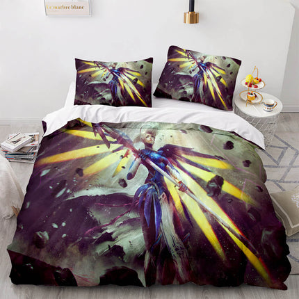 PS4 Overwatch Pattern Bedding Set Quilt Covers Room Decoration