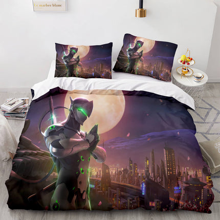 PS4 Overwatch Pattern Bedding Set Quilt Covers Room Decoration
