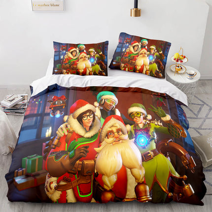 PS4 Overwatch Pattern Bedding Set Quilt Covers Room Decoration