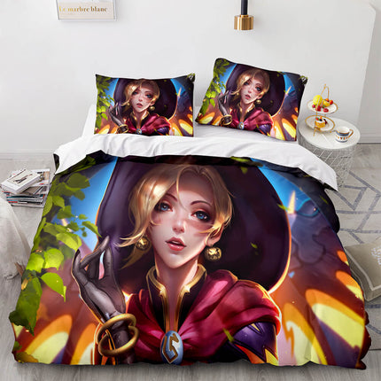 PS4 Overwatch Pattern Bedding Set Quilt Covers Room Decoration