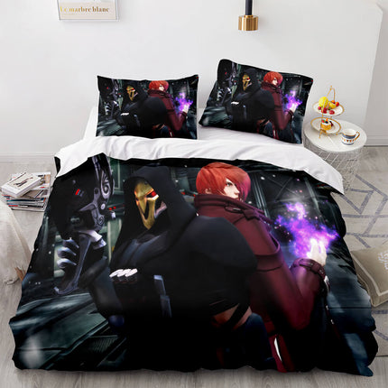 PS4 Overwatch Pattern Bedding Set Quilt Covers Room Decoration