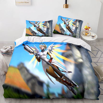 PS4 Overwatch Pattern Bedding Set Quilt Covers Room Decoration