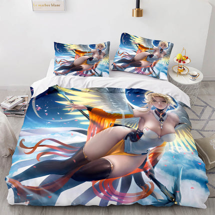 PS4 Overwatch Pattern Bedding Set Quilt Covers Room Decoration